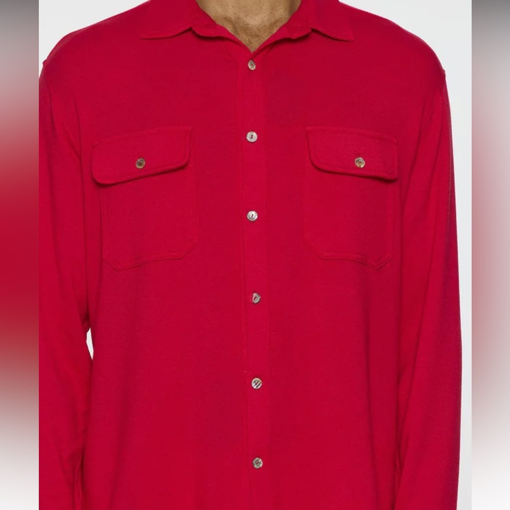 Red Bleusalt button down shirt